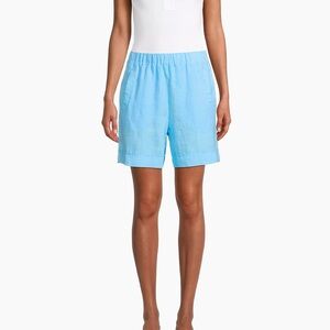 Rosso35 blue linen shorts